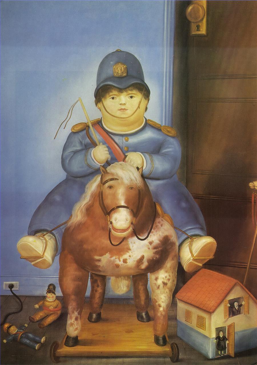 Pedro on Horseback Fernando Botero Oil Paintings